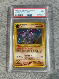 2000 POKEMON JAPANESE NEO 3 #142 AERODACTYL-HOLO PSA 9 No Swirl - Image 1