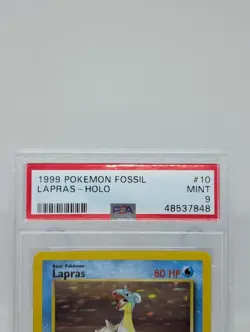 PSA 9 Lapras 10/62 Fossil Holo Unlimited Pokemon TCG MINT - Image 4