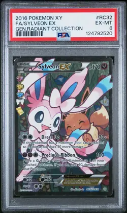 2016 POKEMON XY GENERATIONS RADIANT COLL #RC32 FULL ART/SYLVEON EX PSA 6 - Image 1