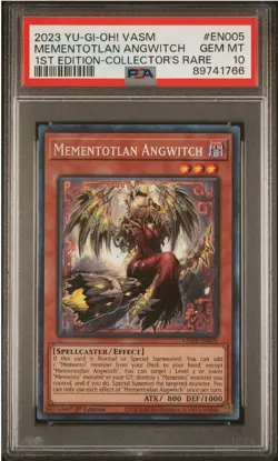 PSA 10 Mementotlan Angwitch Collector's Rare VASM-EN005 1st Ed Yu-Gi-Oh! Pop 2! - Image 1
