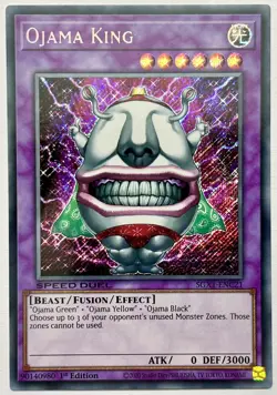 SGX1-ENC21 Ojama King - Secret Rare 1st Edition Near Mint YuGiOh Card - Image 1