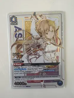 2025 Union Arena Sword Art Online Asuna SR*** 3 Star Signature Card English NM - Image 1