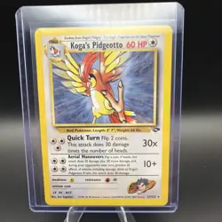 Koga’s Pidgeotto Pokemon TCG Trading Card - RARE - 27/132 Gym Challenge - Image 1