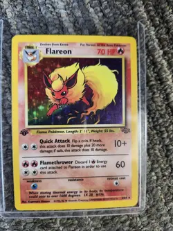 Pokemon TCG Flareon Jungle Holo Card 3/64 1st Edition Holo Rare LP - Image 1