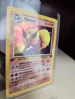 Pokemon TCG Flareon Jungle Holo Card 3/64 1st Edition Holo Rare LP - Image 3
