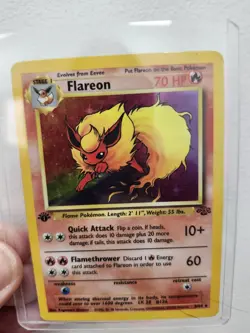 Pokemon TCG Flareon Jungle Holo Card 3/64 1st Edition Holo Rare LP - Image 5