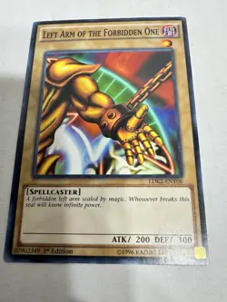Left Arm of the Forbidden One Common 1996 1st Edition YuGiOh TCG Card LDK2-ENY06 - Image 1