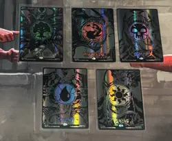 MTG Marvel Secret Lair - Mana Symbiote Raised Foil - Venom Land Set of 5 - Image 1