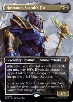 MTG Hashaton, Scarab's Fist (Borderless) (1) | NM | Commander: Aetherdrift {DRC} - Image 1