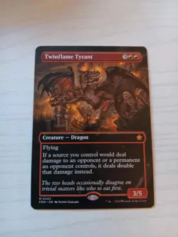Magic The Gathering Foundations Twinfllame Tyrant Broderless - Image 1