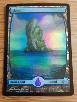 MTG Bling - Full Art Foil Basic Land - Island Judge Promo Terese Nielsen -B131 - Image 1