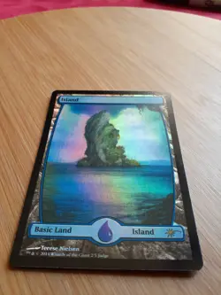 MTG Bling - Full Art Foil Basic Land - Island Judge Promo Terese Nielsen -B131 - Image 3