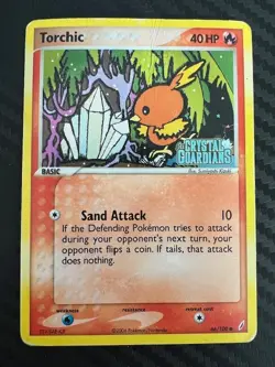 Pokemon TCG Torchic 66/100 Reverse Holo Stamped Crystal Guardians HEAVY DMG - Image 1