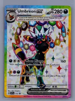 Umbreon ex 176 SVP Black Star Promo Prismatic Evolutions Figure Coll. Pokemon NM - Image 1