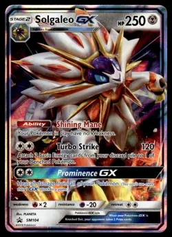 Pokemon TCG SM Promos #SM104 Solgaleo GX DMG - Image 1