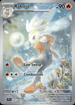 Raboot - Illustration Rare - 147/142 - Stellar Crown - NM - Pokemon TCG - Image 1