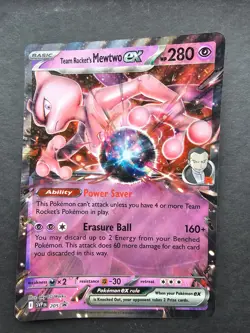 Pokemon Team Rocket's Mewtwo EX SVP Promo 205 Jumbo NM - Image 1