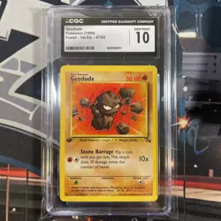Pokemon TCG 1999 Geodude 47/62 1st Edition Fossil CGC 10 GEM MT - Image 2