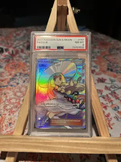 PSA 8 Lillie Holo Rare Full Art Sun & Moon 147/149 NM MINT POKEMON TCG 2017 #147 - Image 1