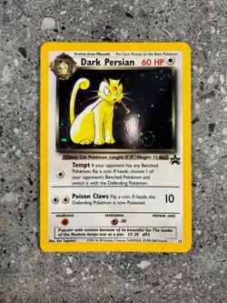 Pokemon TCG Cards Dark Persian 17 WOTC Black Star Promo Holo * Swirl * - Image 1