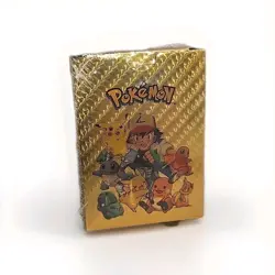 55Pcs Pokemon Card Foil GOLD PACK CARDS TCG GX Vmax GX Card - Image 1