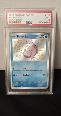 POKEMON Card SLOWPOKE??PSA 9 #116/091 Shiny Rare PAF EN-PALDEAN FATES - Image 1