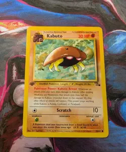 Kabuto 50/62 Pokemon Card Fossil 1st Edition NEAR MINT! (K4) - Image 1
