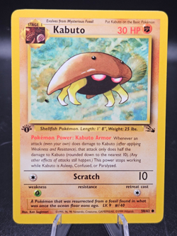 Pokemon TCG Kabuto Fossil 50/62 1st edition 1999 WOTC LP (Card #3) - Image 1