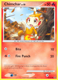 Chimchar 70/127 Common | Platinum | Pokemon Card - Image 1
