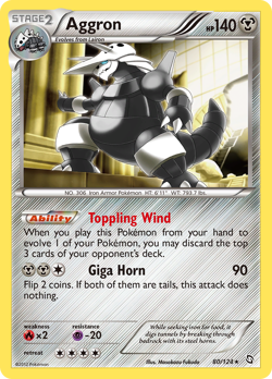 Aggron 80/124 Rare Holo | Dragons Exalted | Pokemon Card - Image 1