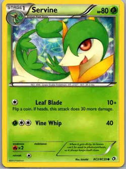 Servine RC2/RC25 Non Holo Legendary Treasures - Pokemon Card - NM - Image 1