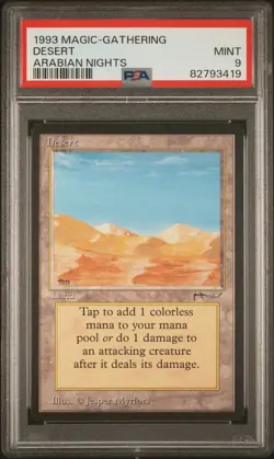 Desert (Mirage / Campfire) - Arabian Nights - MINT - PSA 9. See MTG in Store. - Image 1