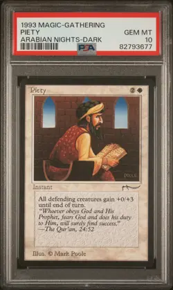 Piety (Dark) - Arabian Nights - GEM MINT - PSA 10. POP 4. See MTG in store - Image 1