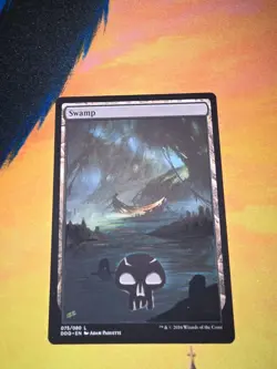 MTG ALTERED 1X Swamp magic the gathering hand painted - Image 1