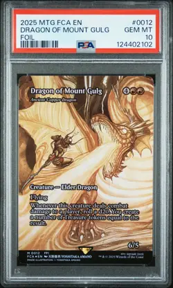 2025 MTG FINAL FANTASY THROUGH THE AGES FOIL #0012 DRAGON OF MOUNT GULG PSA 10 - Image 1