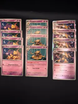 4x Abra 4x Kadabra 4x Alakazam Pokemon TCG Mega Evolution Playset NM - Image 1