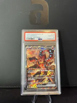 Pokemon Japanese SV9-Battle Partners #124 Volcanion EX PSA 10 - Image 1