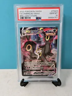 2022 Pokemon SWSH Brilliant Stars #TG23 Umbreon Vmax FA PSA 10 GEM MINT - Image 5