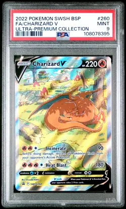 Fa/Charizard V Ultra-Premium Collection Pokemon Swsh Black Star Promo 260 NM PSA - Image 1