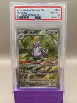 PSA 10 GEM Mint - Nidoking #174 Pokemon Scarlet & Violet 151, Graded - Image 1