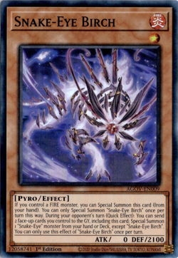 Snake-Eye Birch - YuGiOh AGOV-EN009 - Super Rare 1st Edition NM - Image 1