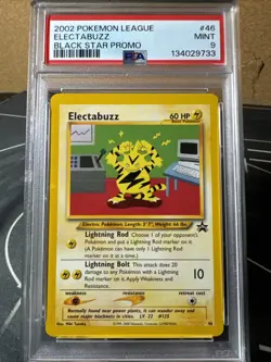 Pokemon TCG Electabuzz Black Start Promo Card 46 PSA 9 English Pokemon League - Image 1
