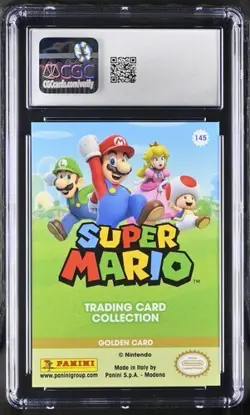 2022 Panini Super Mario #145 MARIO Golden Card CGC 10 Gem Mint - Image 2