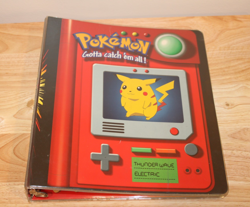 NINTENDO POKEMON Pokedex TCG Card 3 Ring Binder 1999 Vintage Pikachu Meowth - Image 1