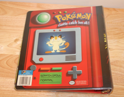 NINTENDO POKEMON Pokedex TCG Card 3 Ring Binder 1999 Vintage Pikachu Meowth - Image 3