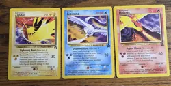 Pokemon Wotc Black Star Promos 3 LEGENDARY BIRDS nice looking cards,, - Image 1