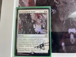 MTG Tyler Jacobson Declaration In Stone Signed Art Print W / Signed Foil Card - Image 3