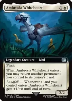 Ambrosia Whiteheart (Extended Art) Final Fantasy Foil MTG FIN #424 NM/M - Image 1