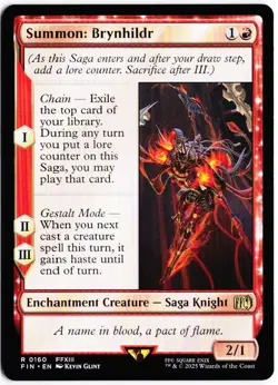 MTG Summon: Brynhildr R FIN 160 NM Normal - Image 1