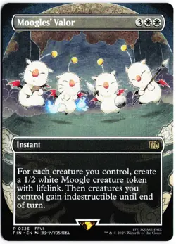 MTG Moogles' Valor (Borderless) R FIN 326 NM Normal - Image 1